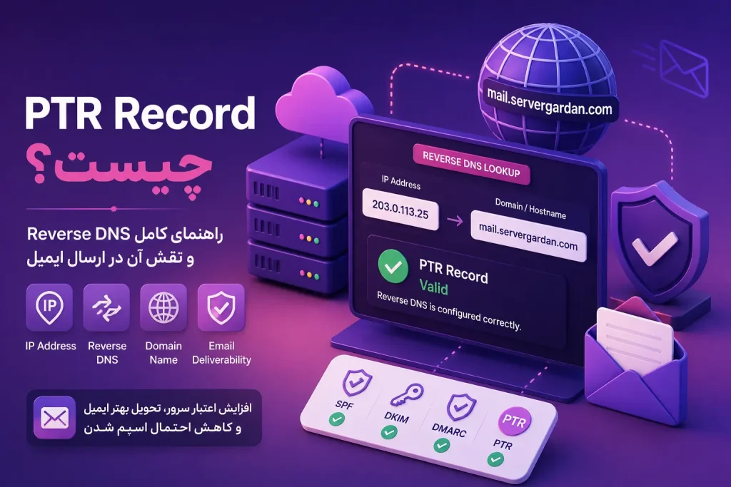 PTR Record چیست؟ راهنمای کامل Reverse DNS و نقش آن در ارسال ایمیل